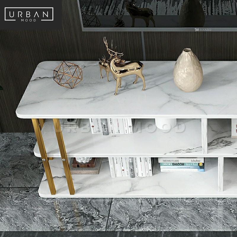 LIVIER Modern Marble TV Console