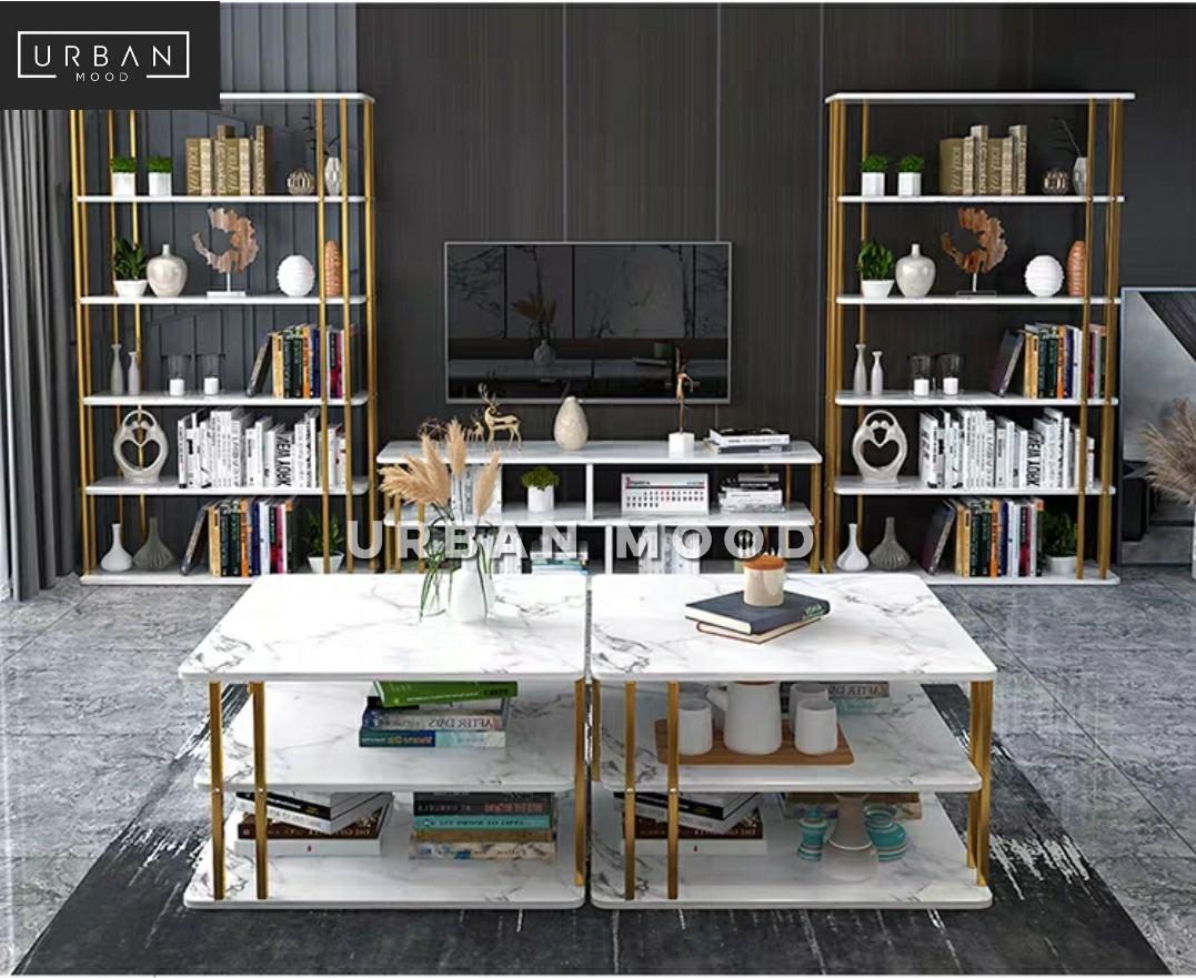 LIVIER Modern Marble TV Console