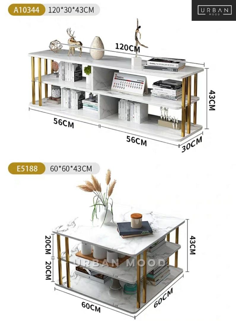 LIVIER Modern Marble TV Console