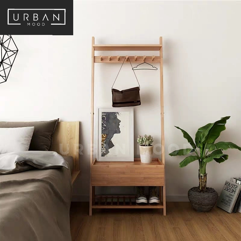 (Clearance) MIGUEL Rustic Bedside Table Rack