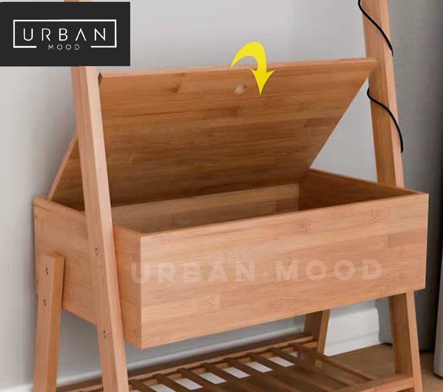 (Clearance) MIGUEL Rustic Bedside Table Rack