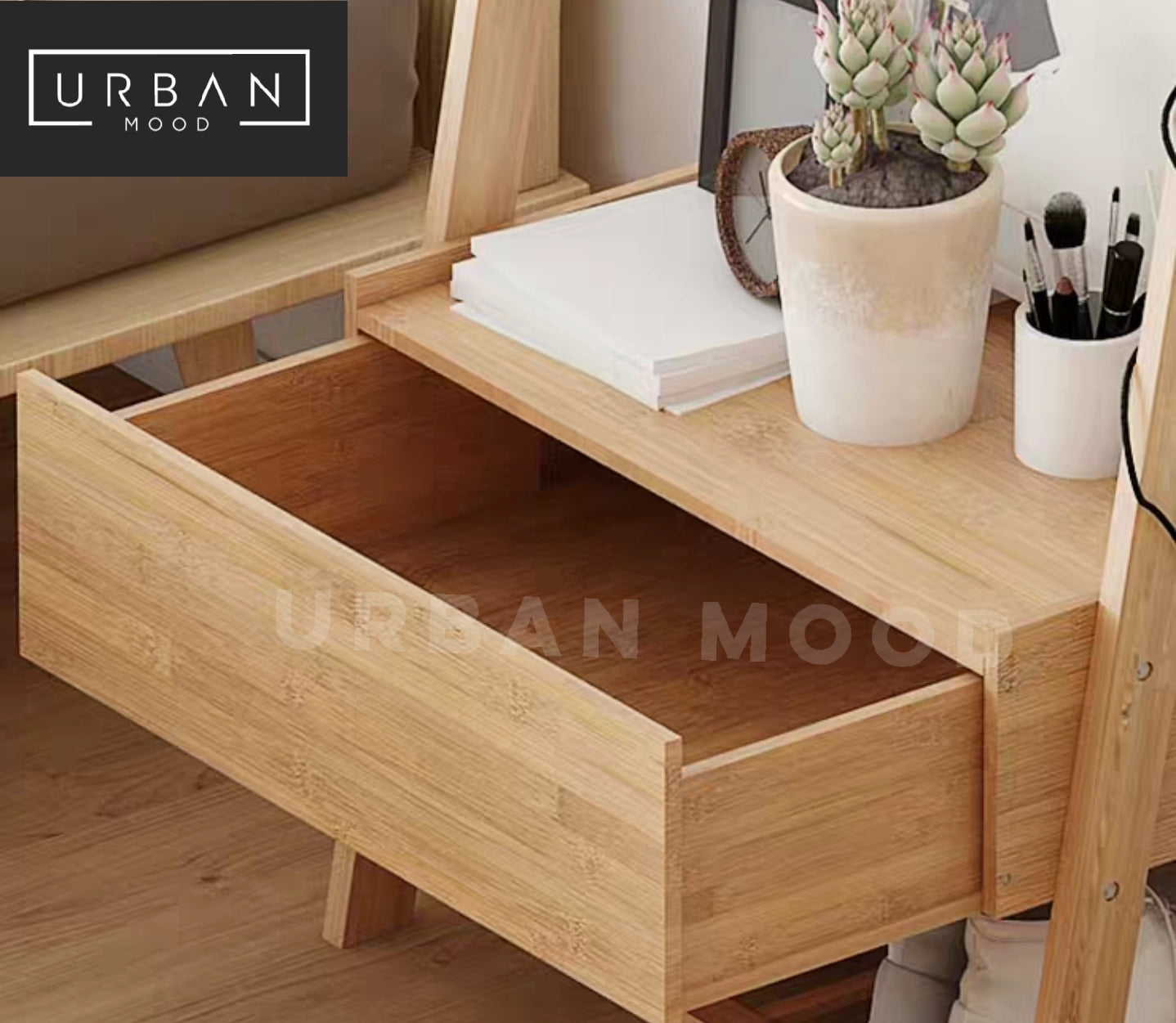 (Clearance) MIGUEL Rustic Bedside Table Rack