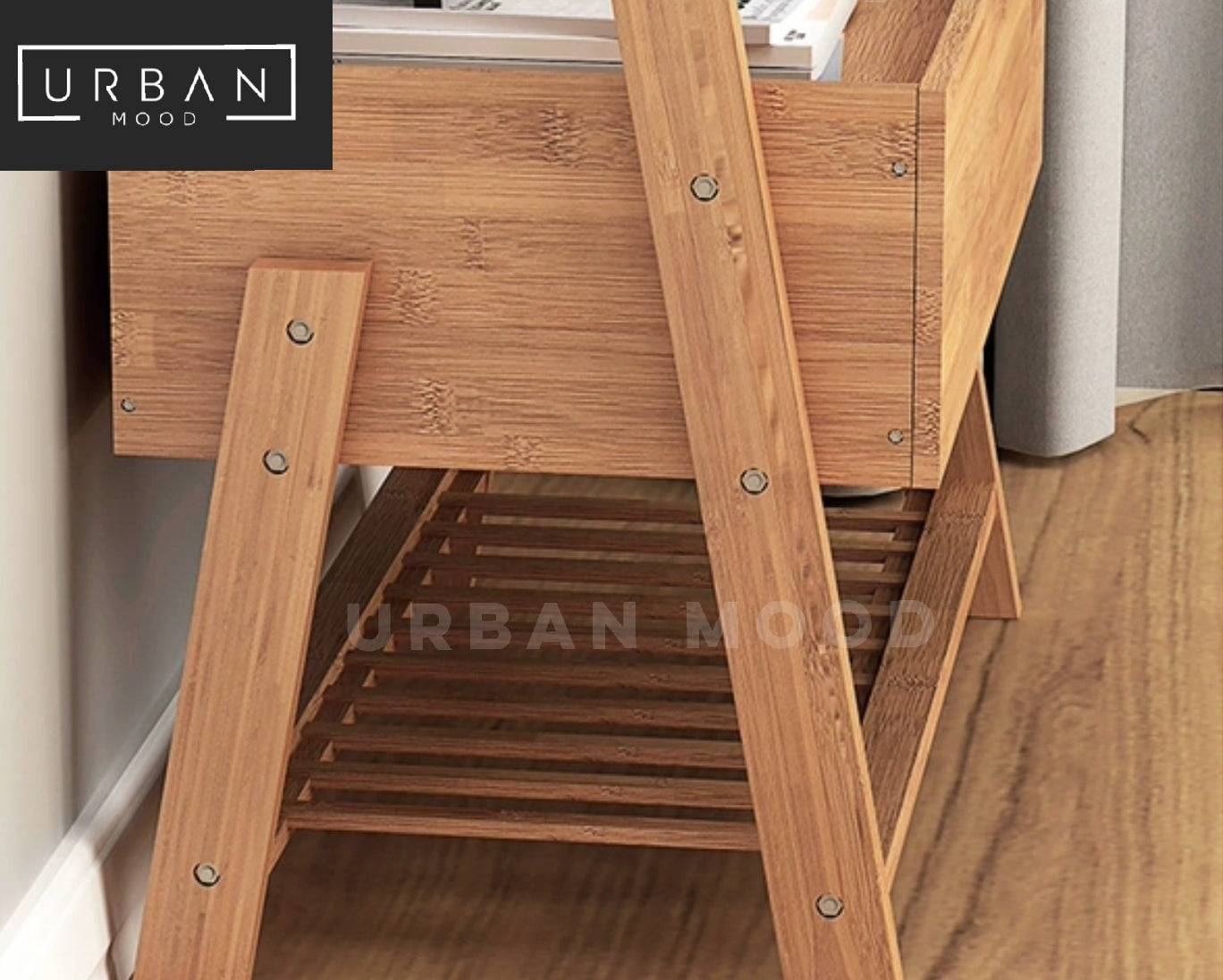 (Clearance) MIGUEL Rustic Bedside Table Rack