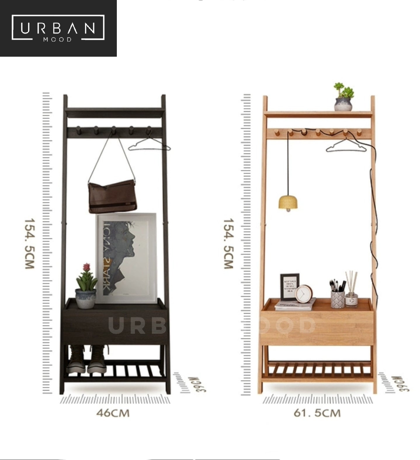 (Clearance) MIGUEL Rustic Bedside Table Rack