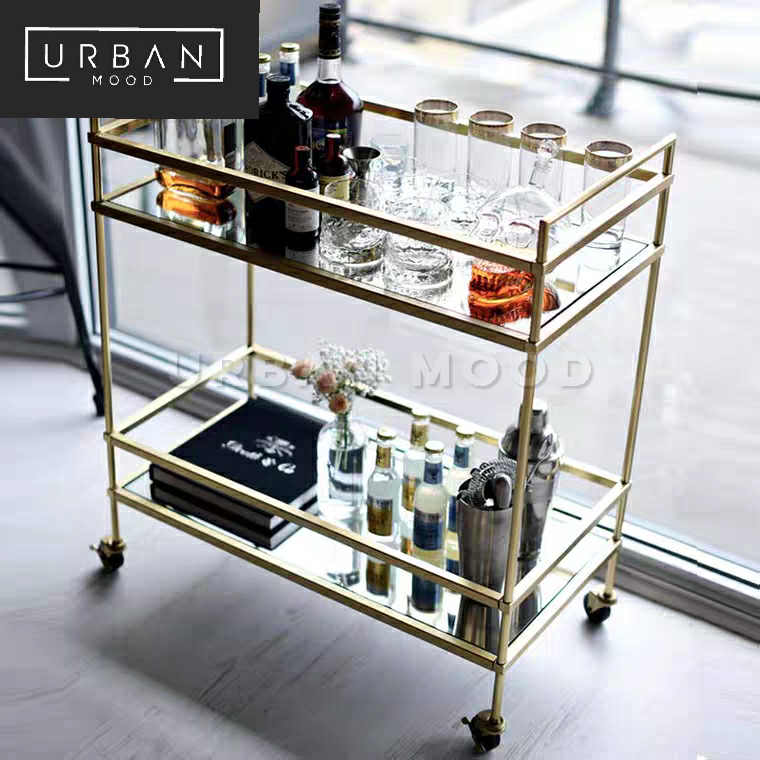 ALLY Victorian Gold Kitchen Trolley