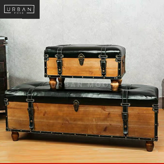 HOMER Vintage Luggage Storage Ottoman