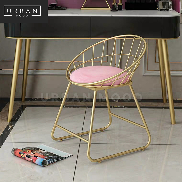 GOLDIE Modern Caged Back Vanity Chair