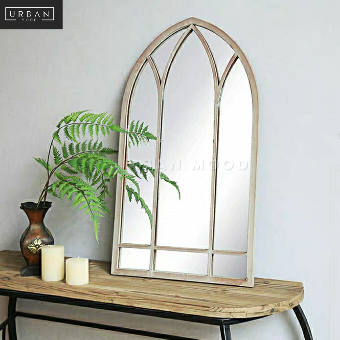 BETHEL Vintage Arch Window Wall Mirror