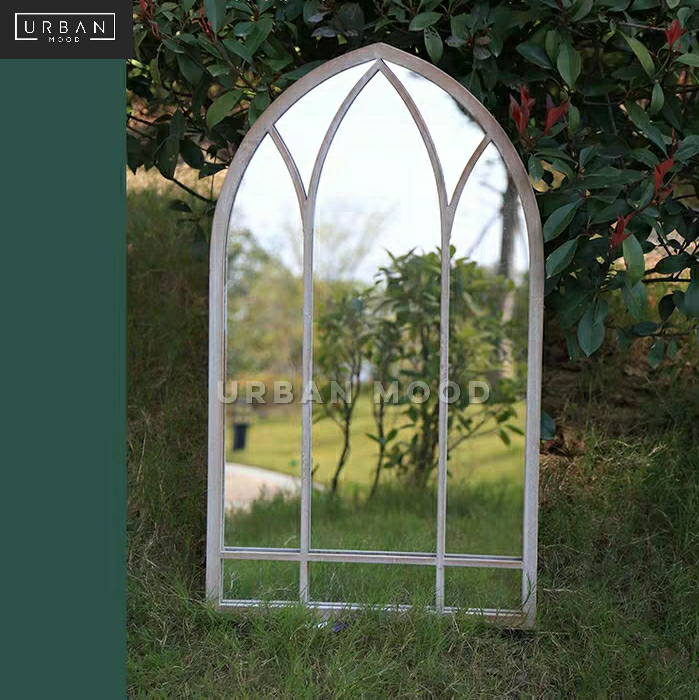 BETHEL Vintage Arch Window Wall Mirror