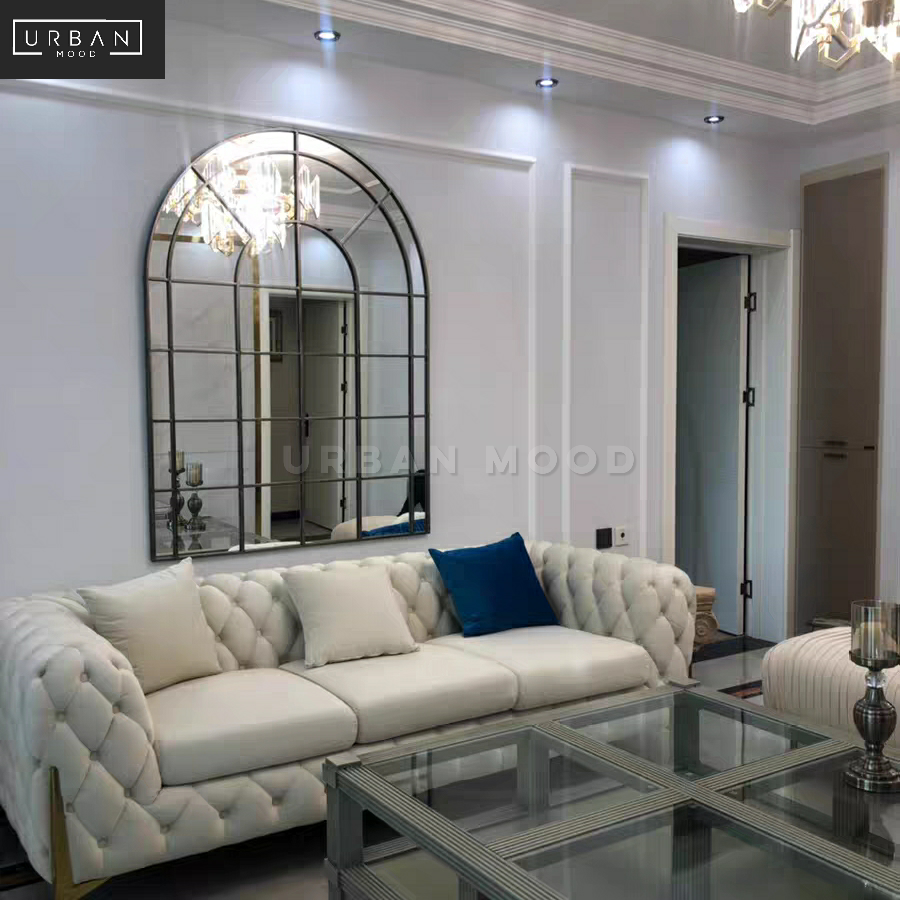 CABARET Vintage Arch Window Wall Mirror