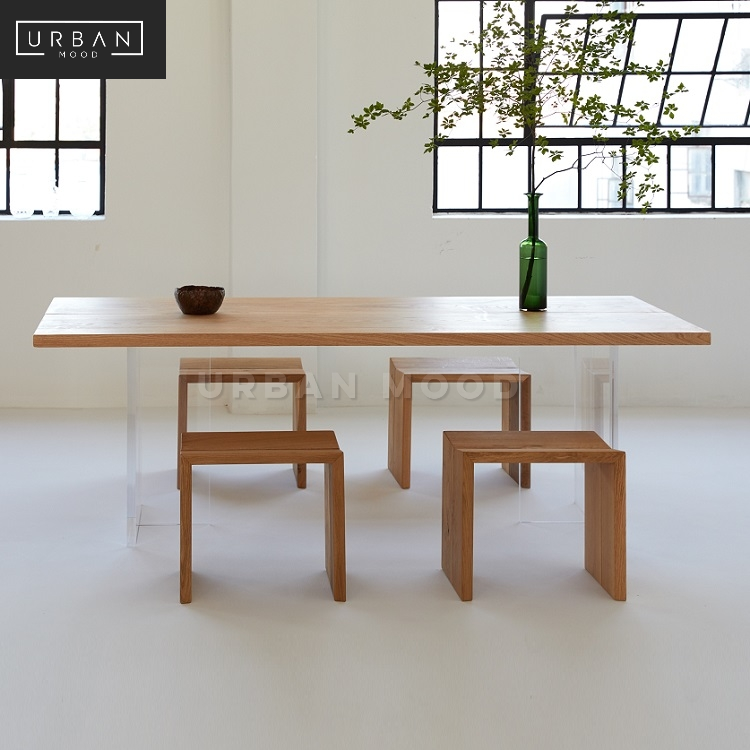 INVIS Minimalist Solid Wood Dining Table