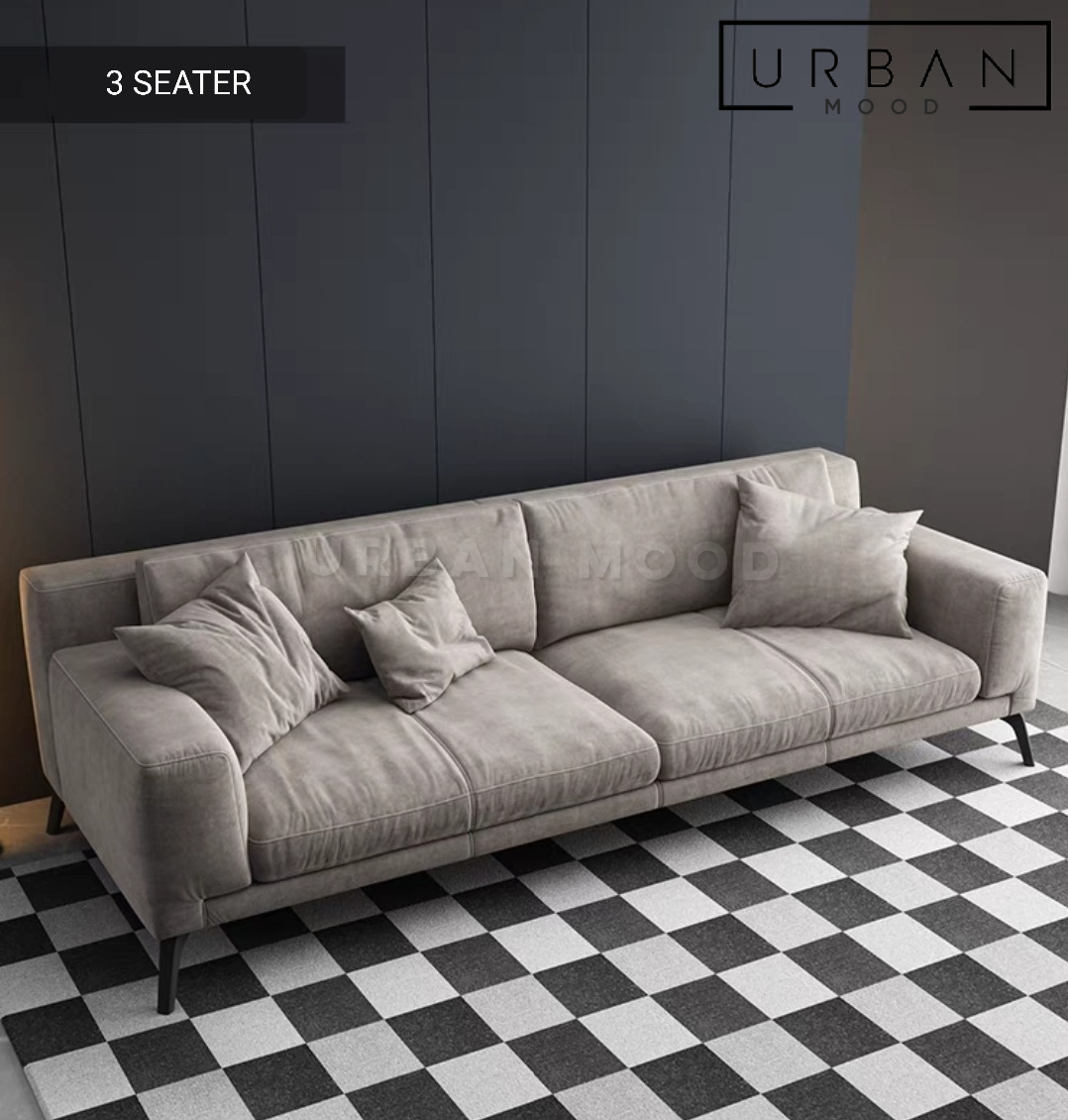 BERLIN Modern Fabric Sofa with Stilt Legs