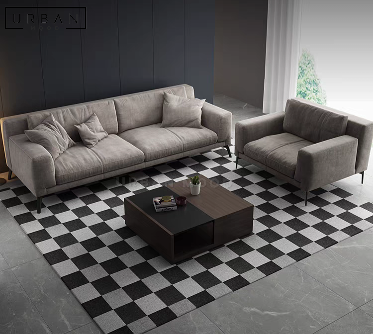 BERLIN Modern Fabric Sofa with Stilt Legs