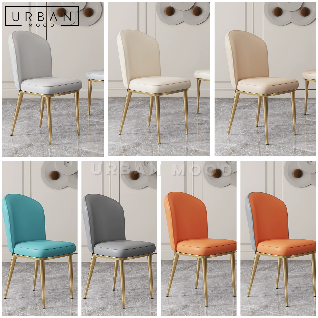 MAJORE Modern Leather Dining Chair