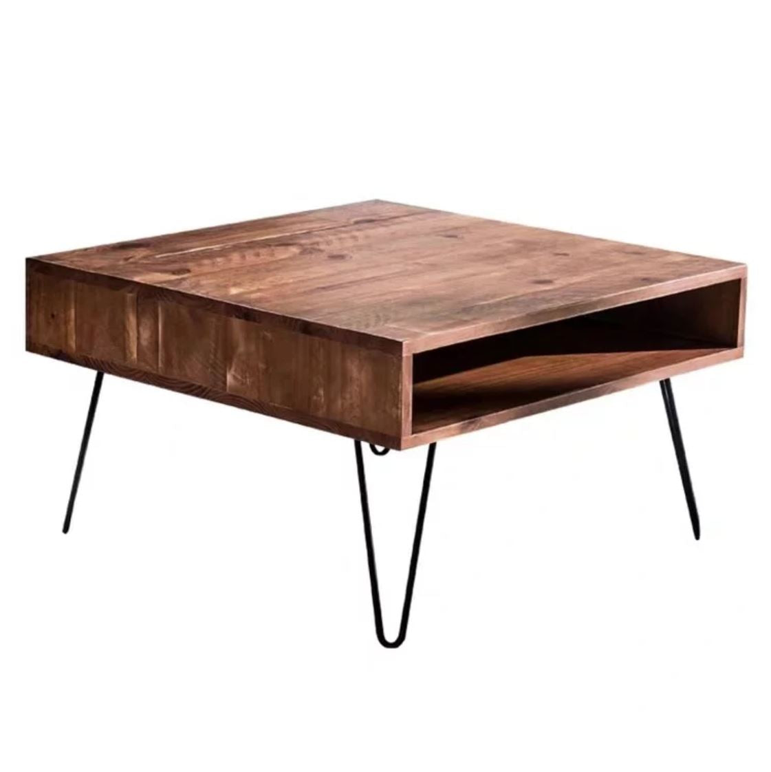 MANOLO Modern Industrial Solid Wood Coffee Table