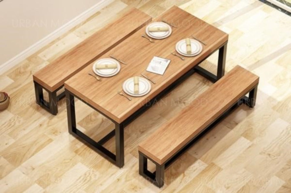 AMOUR Pine Rustic Wood Dining / Conference Table