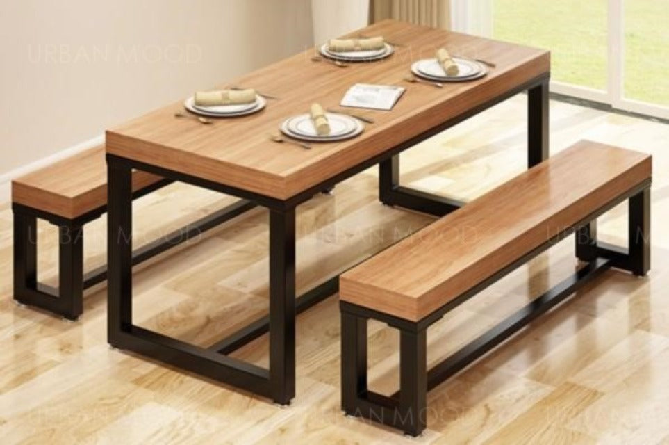 AMOUR Pine Rustic Wood Dining / Conference Table
