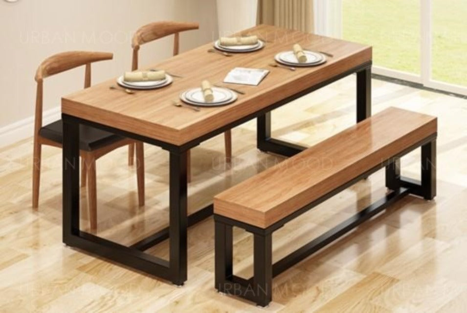AMOUR Pine Rustic Wood Dining / Conference Table