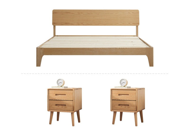 WAREHOUSE SALE EVA BRYSON Japanese Nordic Bed Single / Queen Bed Solid Wood ( Discount Price from $1099 )