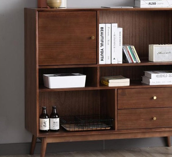 ROBERT Minimalist Bookcase Display Solid Wood
