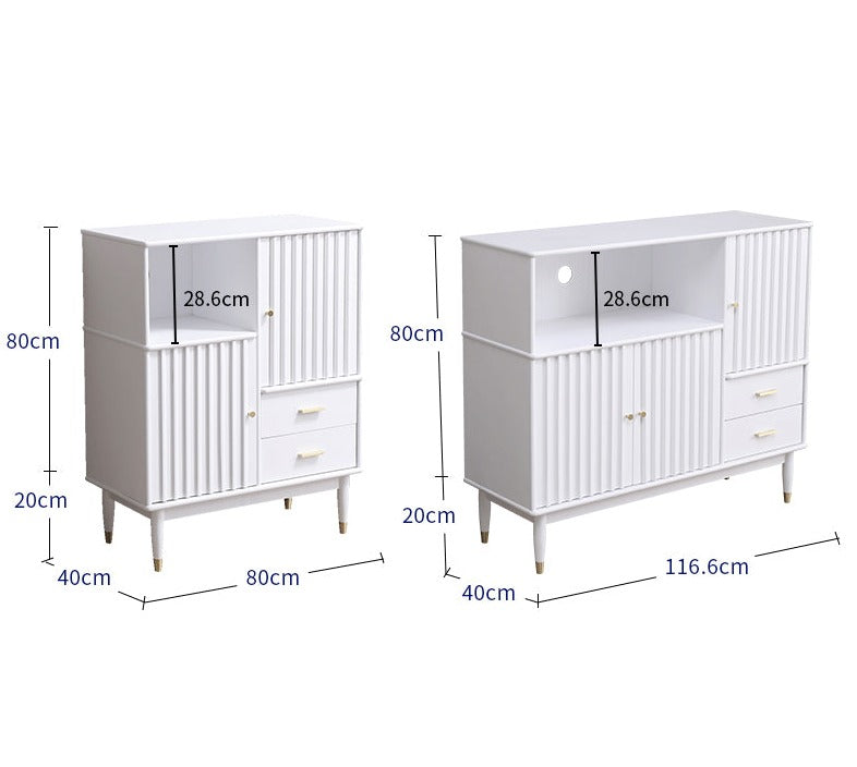 ADELE HYATT Solid Wood Sideboard Buffet Cabinet ( 2 Size 4 Color )