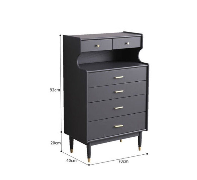 VERA SWEDEN Scandinavian Chest of Drawers American Hardwood Walnut Black White