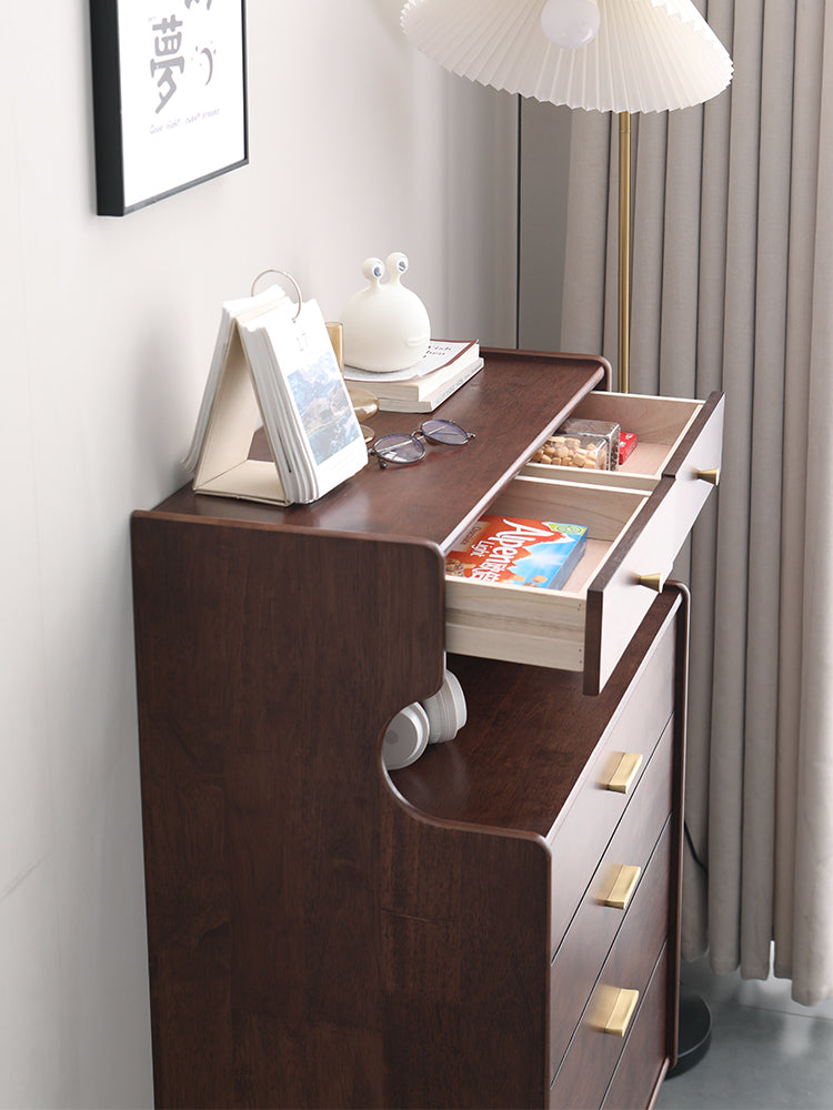 VERA SWEDEN Scandinavian Chest of Drawers American Hardwood Walnut Black White