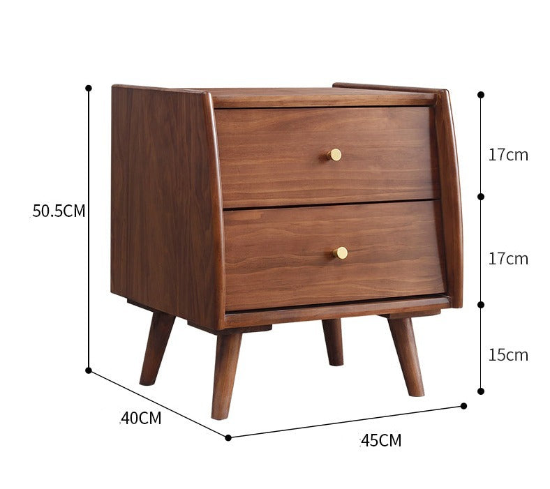 ZURI MARRIOTT Bedside Table Solid Wood Scandinavian Nordic Bedroom ( 4 Colours )