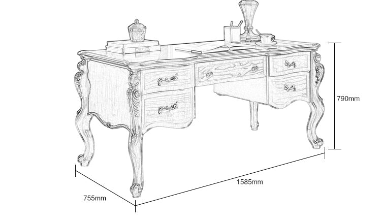 RUBY BOSTON Executive American European Classic Style Desk Solid wood