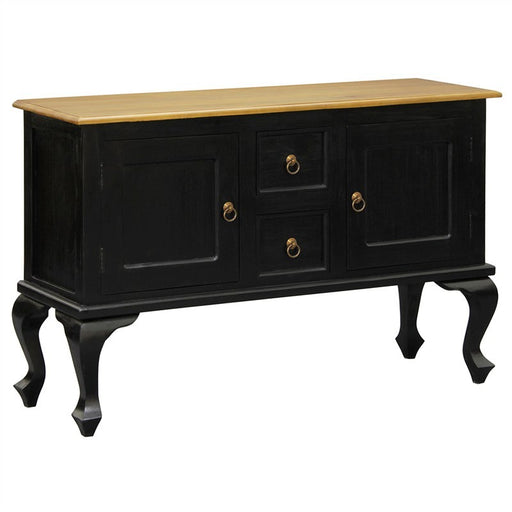 Rome Italy Buffet Sideboard Solid Timber 2 Door 2 Drawer Console Sofa Table, 130cm, Royal Black Brown WIF268ST-202-QA-BLR_1