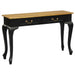 Rome Italy Console Table Solid Wood Timber 2 Drawer Sofa Table, 120cm, Royal Black Brown WIF268ST-002-QA-BLR_1