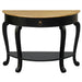 Rome Italy Half Moon Console Table Solid Timber Half Round Sofa Table, Black Brown WIF268ST-001-HR-CL-BLR_1