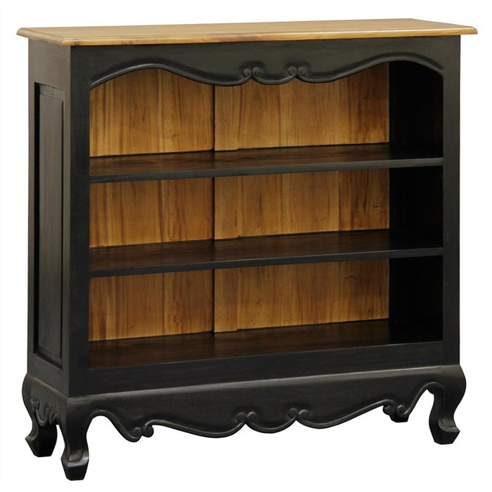 Rome Italy Solid Timber Lowline Bookcase, Royal Black Brown WIF268BC-000-QA-SM-BLR_1