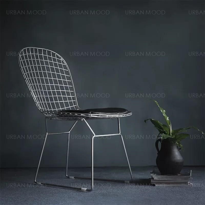 SANCTUARY Modern Wire Frame Office Dining Chair