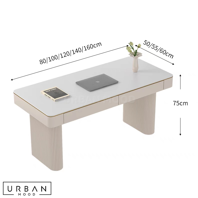 SERRA Modern Sintered Stone Study Table