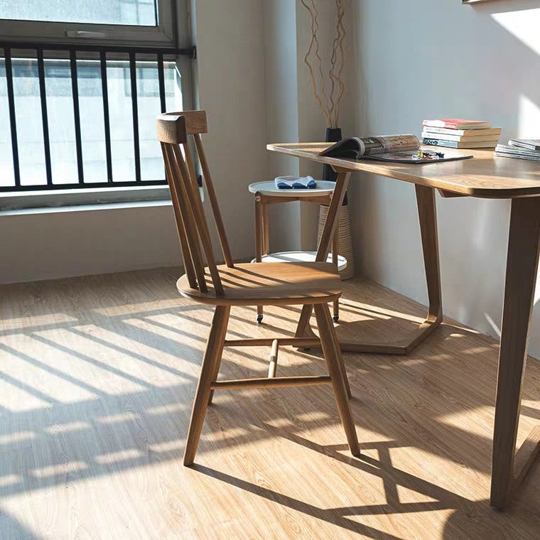 SAGE Solid Wood Tall Back Rustic Chair
