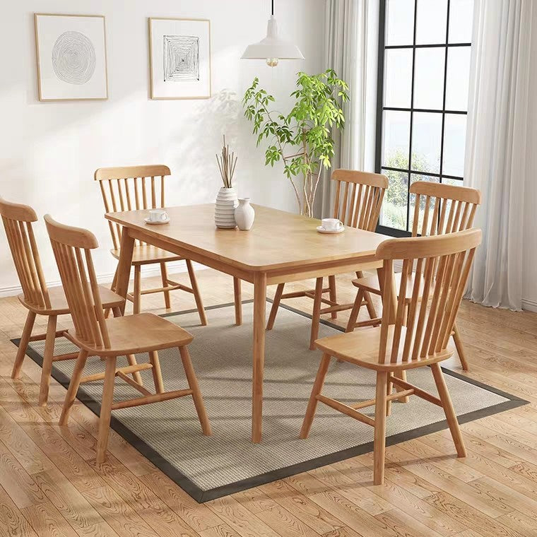 SAGE Solid Wood Tall Back Rustic Chair