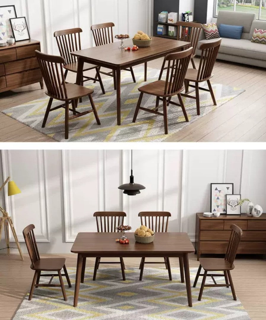 SAGE Solid Wood Tall Back Rustic Chair