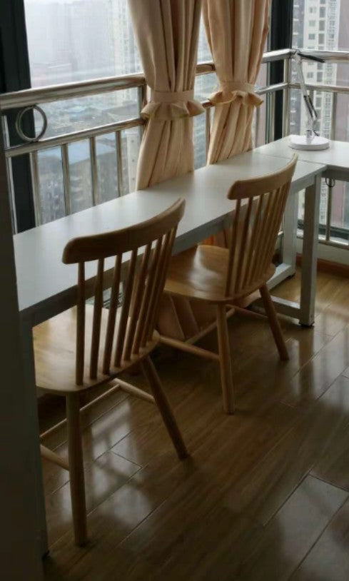 SAGE Solid Wood Tall Back Rustic Chair