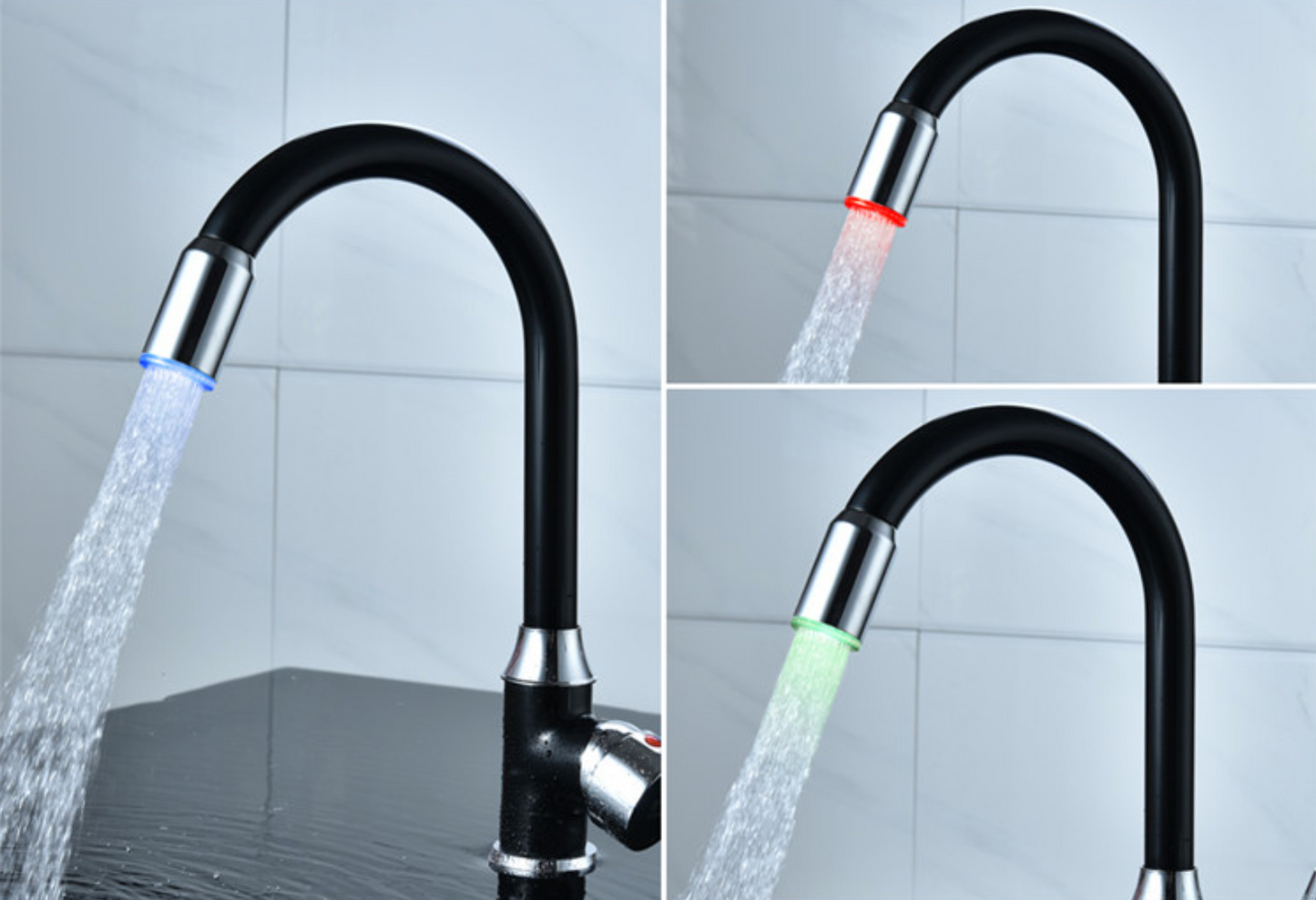 Smart LED Black Tap Faucet