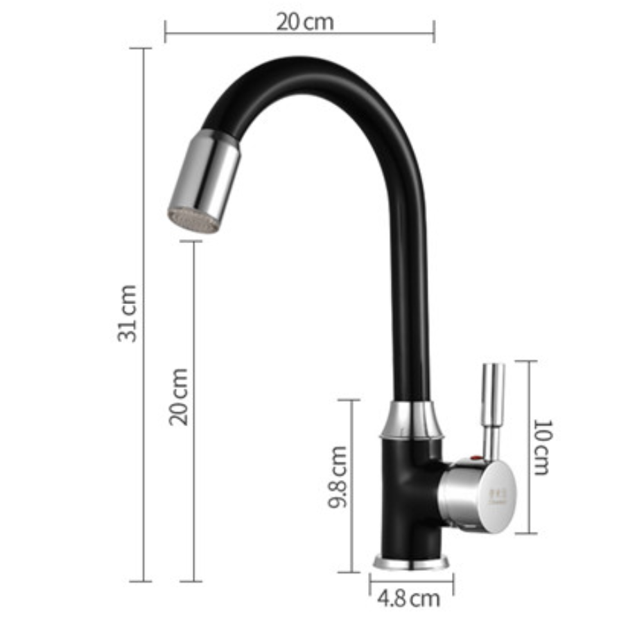 Smart LED Black Tap Faucet