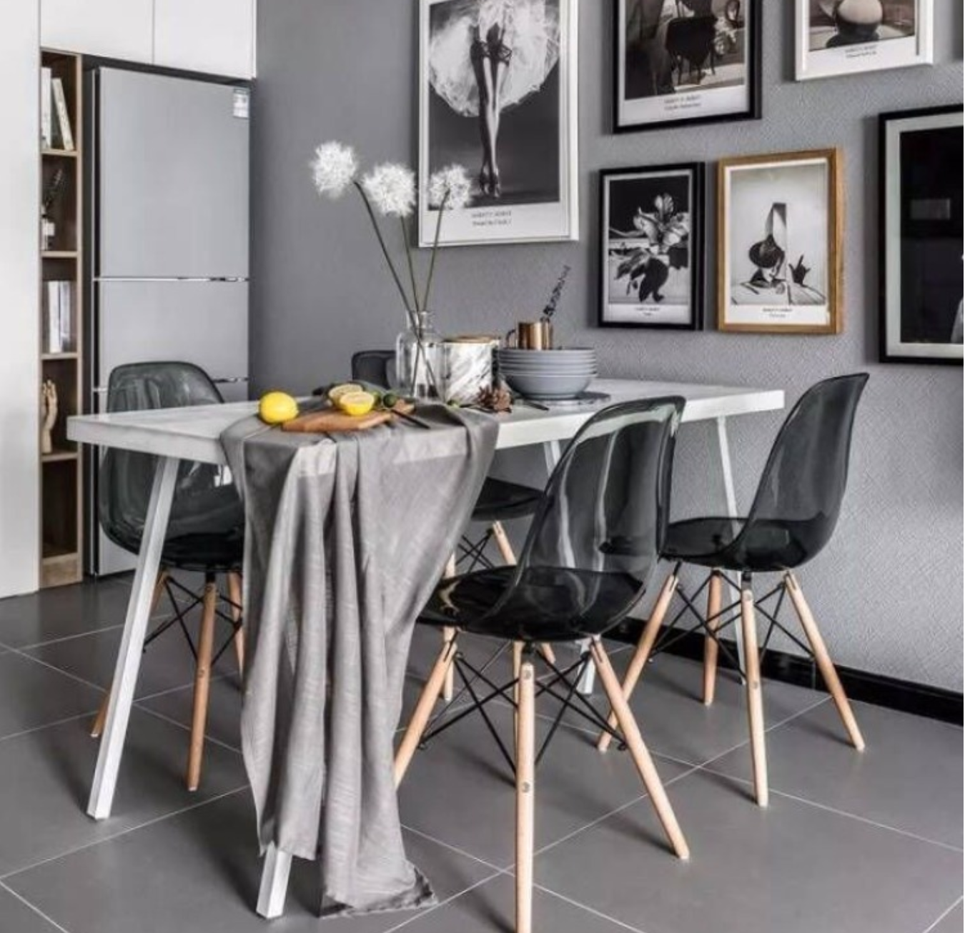 CARLENE Minimalist Ultra Slim Wooden Dining Office Table