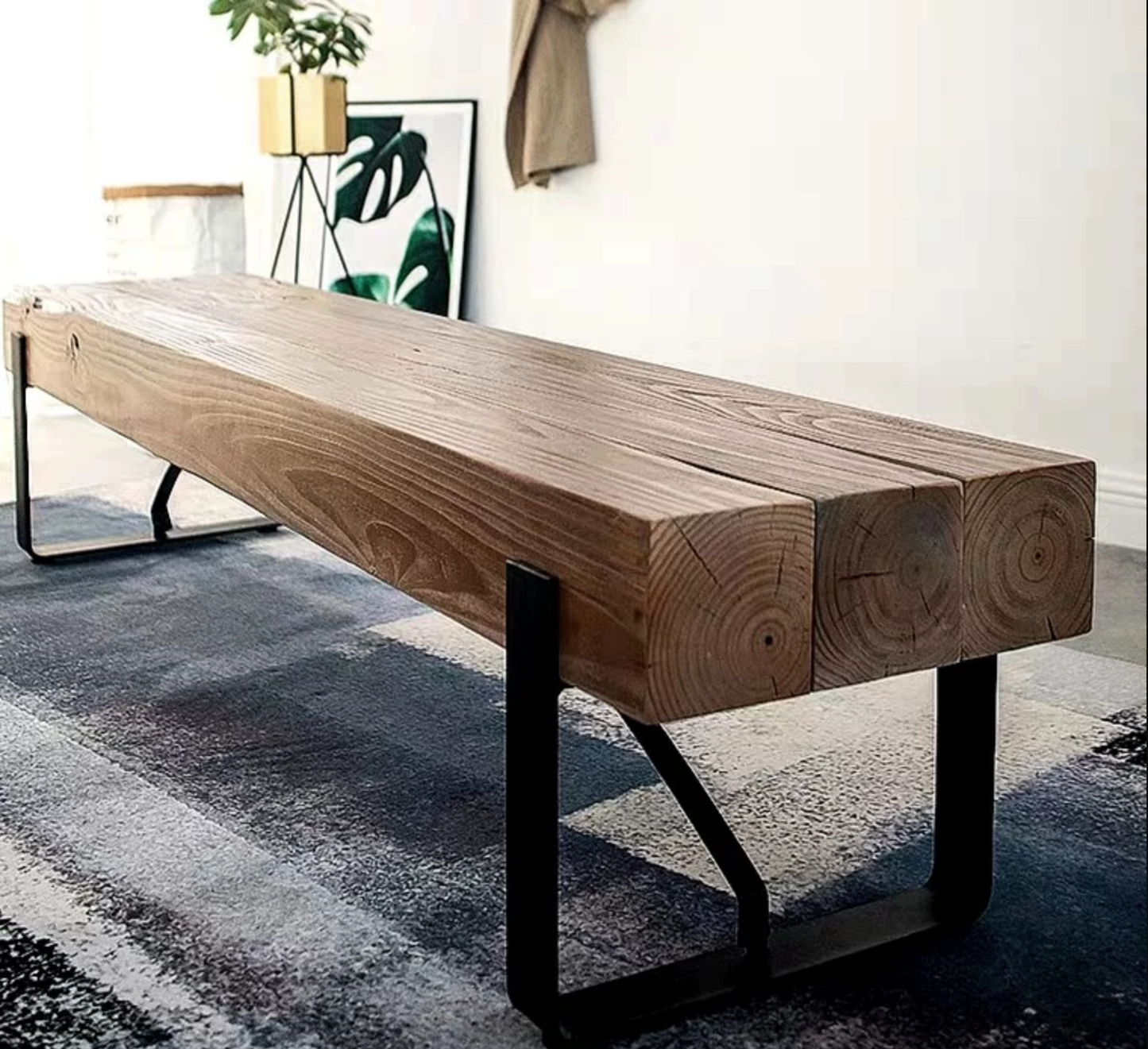 TATE Modern Industrial Solid Wood Display Shelf