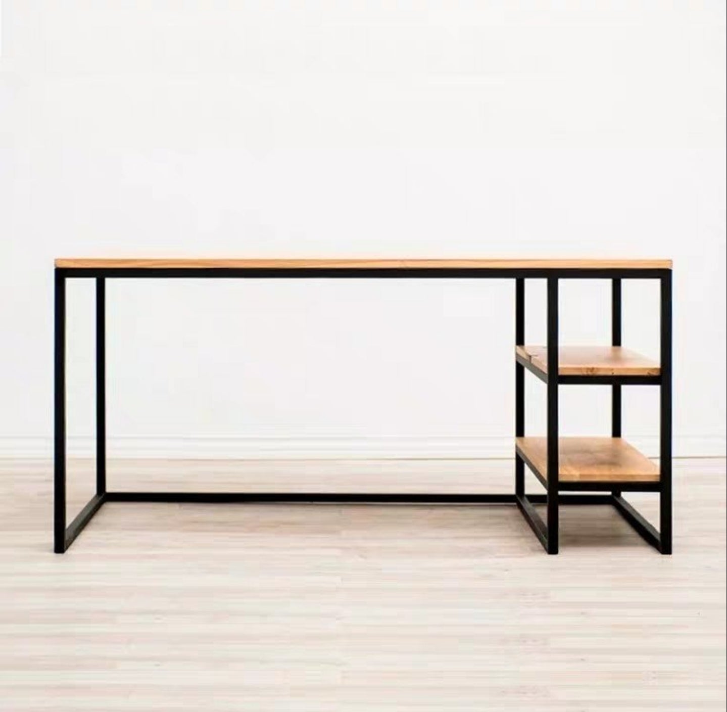 DUSK Industrial Solid Wood Study Table