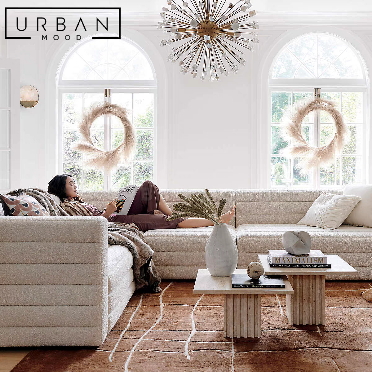 STRATUM Modern Boucle Sofa