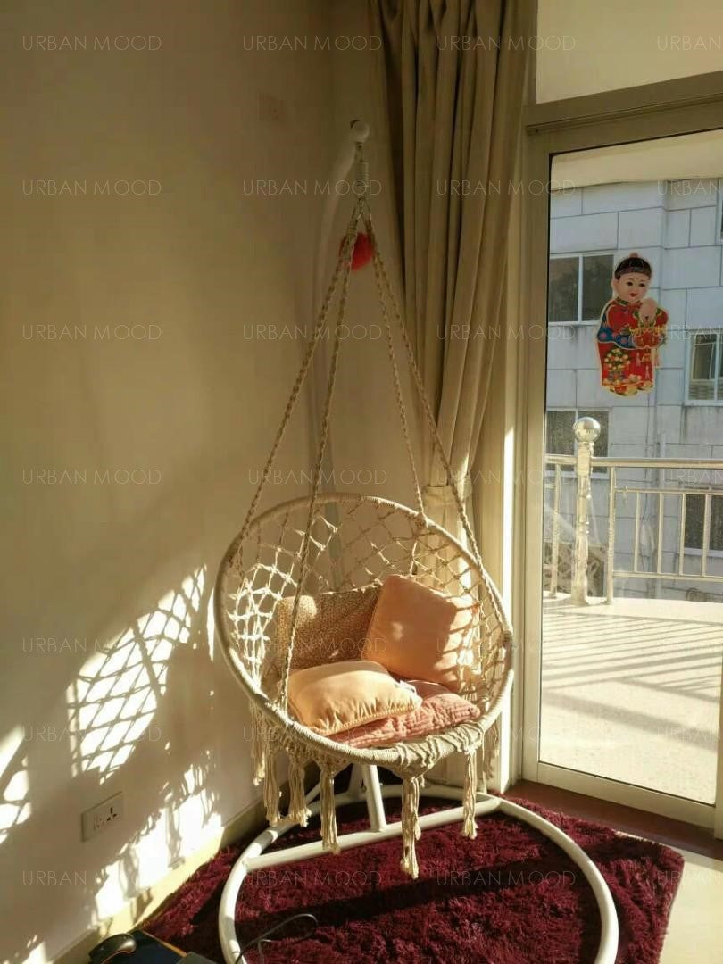 TRISHA Hanging Wicker Lounge Chair