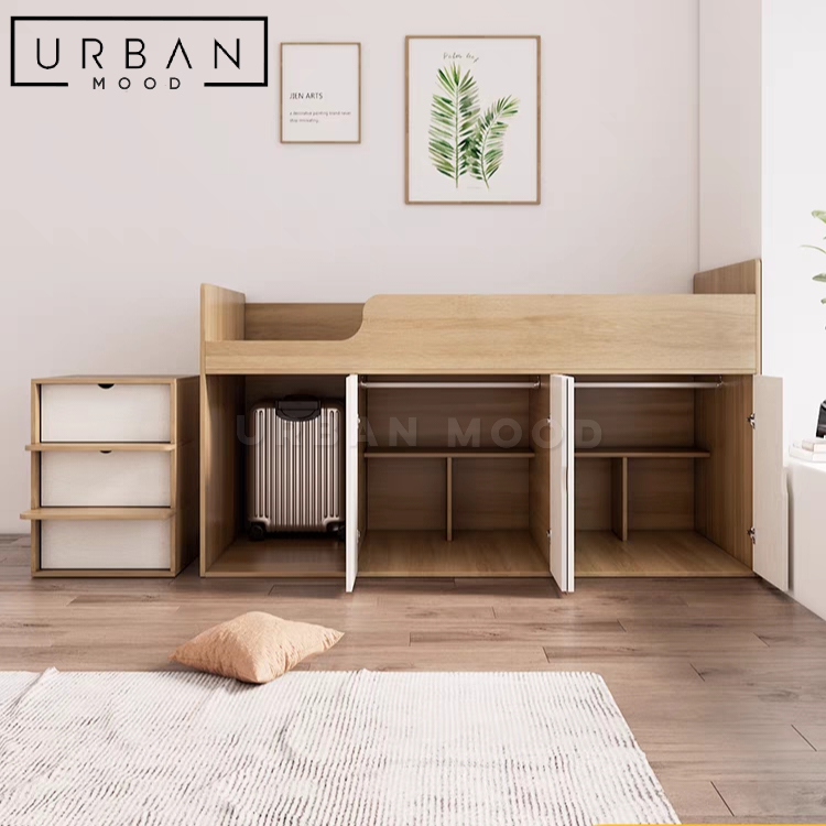 TANNER Japandi Storage Bed