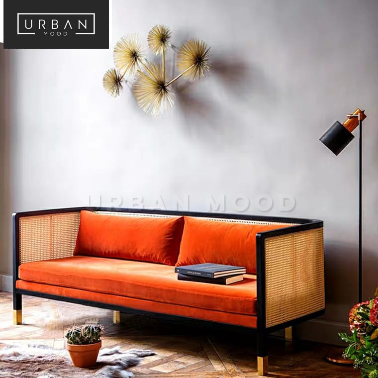 (Clearance) TREVOR Vintage Outdoor Rattan Sofa