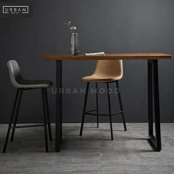 JONSON Rustic Solid Wood Bar Table