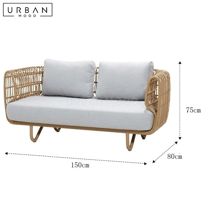 ZENO Modern Outdoor Rattan Sofa